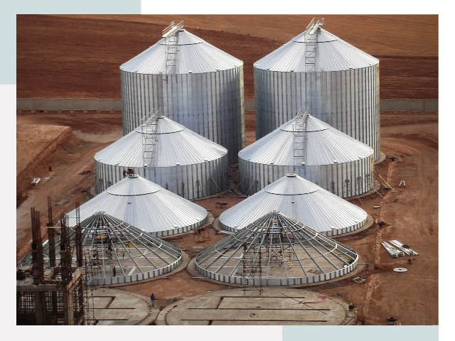 Строительство зерновых силосов в Пскове