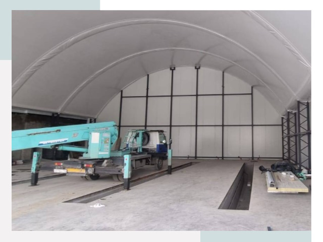 Внутреннее оснащение ангаров в Пскове