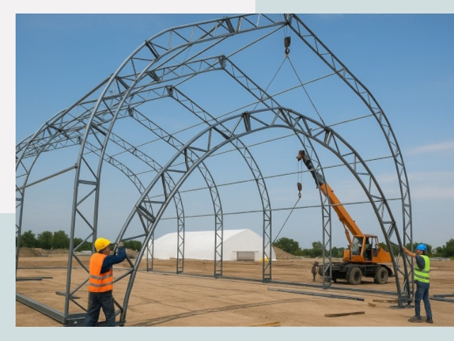 Монтаж ангаров в Пскове от 609 руб. - Надежно и быстро